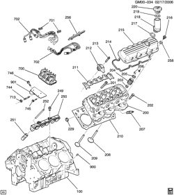 MOTOR 6 CILINDROS Buick Riviera 1997-1999 G ENGINE ASM-3.8L V6 PART 2 CYLINDER HEAD AND RELATED PARTS (L67/3.8-1)