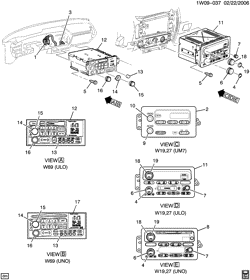 BODY MOUNTING-AIR CONDITIONING-AUDIO/ENTERTAINMENT Chevrolet Impala 2000-2001 W RADIO ASM & MOUNTING