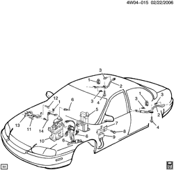 TRANSMISSÃO AUTOMÁTICA Buick Regal 1997-1997 W BRAKE ELECTRICAL SYSTEM/ANTI-LOCK(NW9)