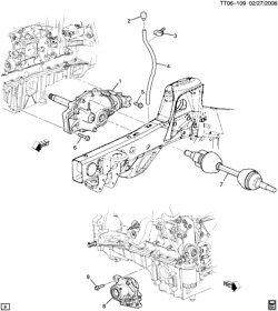 FRONT AXLE-FRONT SUSPENSION-STEERING-DIFFERENTIAL GEAR Lt Truck GMC BRAVADA 4WD 2002-2009 T DRIVE AXLE MOUNTING/FRONT
