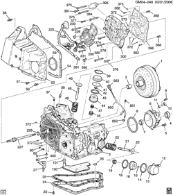 FREIOS Buick Rendezvous 2002-2007 BK AUTOMATIC TRANSMISSION (M15) PART 1 (4T65-E) CASE & RELATED PARTS