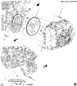 4-CYLINDER ENGINE Cadillac SRX 2013-2016 N ENGINE TO TRANSMISSION MOUNTING (LFW/3.0-5,LFX/3.6-3, M7W)