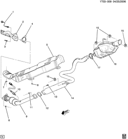 FUEL SYSTEM-EXHAUST-EMISSION SYSTEM Chevrolet HHR 2006-2007 A EXHAUST SYSTEM (LE5/2.4P)
