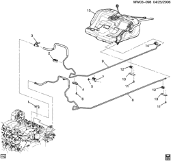 FUEL SYSTEM-EXHAUST-EMISSION SYSTEM Chevrolet Monte Carlo 2006-2007 W FUEL SUPPLY SYSTEM (LS4/5.3C)