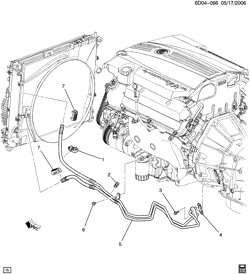 TRANSFER CASE Cadillac STS 2008-2009 DW,DY29 AUTOMATIC TRANSMISSION OIL COOLER PIPES (LH2/4.6A,LLT/3.6V, EXC V03,V92)