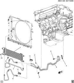 CAIXA TRANSFERÊNCIA Cadillac SRX 2007-2009 E AUTOMATIC TRANSMISSION OIL COOLER PIPES (LH2/4.6A, V92)
