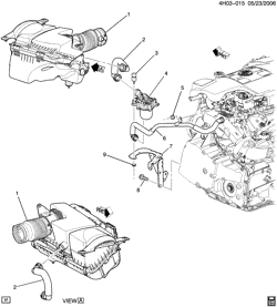 FUEL SYSTEM-EXHAUST-EMISSION SYSTEM Buick Lucerne 2007-2008 H A.I.R. PUMP & RELATED PARTS (L26/3.8-2, NU6)