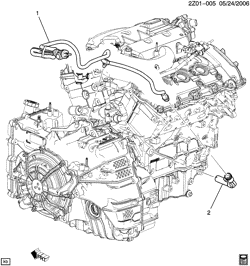 СИСТЕМА ОХЛАЖДЕНИЯ-РЕШЕТКА-МАСЛЯНАЯ СИСТЕМА Chevrolet Malibu (New Model) 2008-2008 ZH,ZK ENGINE BLOCK HEATER (LY7/3.6-7, K05)