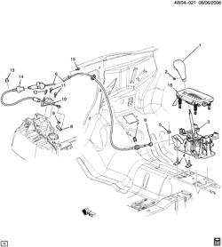 FREIOS Buick LaCrosse/Allure 2007-2009 W19 SHIFT CONTROL/AUTOMATIC TRANSMISSION-FLOOR SHIFT(D55)