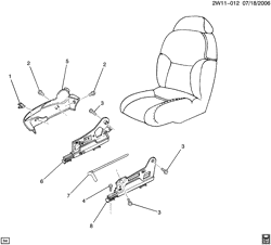 REAR GLASS-SEAT PARTS-ADJUSTER Buick Century 1999-2000 WB,WS,WY ADJUSTER ASM/SEAT PASSENGER MANUAL