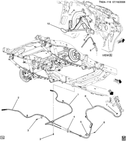 TRANSFER CASE Hummer H3T - 43 Bodystyle 2009-2010 N1(06) PARKING BRAKE SYSTEM (RHD)