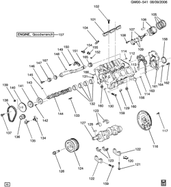 MOTOR 6 CILINDROS Buick Park Avenue 2000-2005 C ENGINE ASM-3.8L V6 PART 1 CYLINDER BLOCK AND RELATED PARTS (L67/3.8-1)