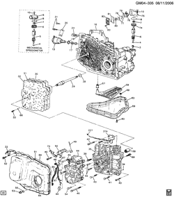 AUTOMATIC TRANSMISSION Buick Lesabre 1989-1989 H AUTOMATIC TRANSMISSION (ME9) THM440-T4 CASE & RELATED PARTS (*)(2ND DES)
