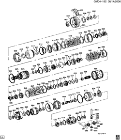 5-СКОРОСТНАЯ МЕХАНИЧЕСКАЯ КОРОБКА ПЕРЕДАЧ Buick Lesabre 1986-1986 H AUTOMATIC TRANSMISSION (ME9) THM440-T4 INTERNAL POWER TRAIN PARTS