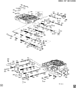 AUTOMATIC TRANSMISSION Buick Lesabre 1986-1986 H AUTOMATIC TRANSMISSION (ME9) THM440-T4 VALVE BODY