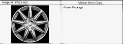 ACCESSORIOS Buick LaCrosse/Allure 2005-2009 W19 WHEEL PKG (17 INCH)(9 SPOKE)