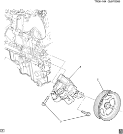 ESSIEU AVANT-SUSPENSION AVANT-DIRECTION-ENGRENAGE DIFFÉRENTIEL Chevrolet Traverse (2WD) 2011-2017 RV1 MONTAGE DE POMPE DE DIRECTION (LLT/3.6D)