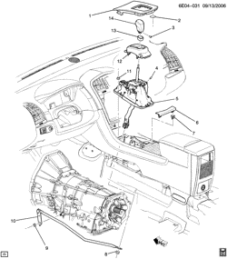 AUTOMATIC TRANSMISSION Cadillac SRX 2007-2009 E SHIFT CONTROL/AUTOMATIC TRANSMISSION (MX7)