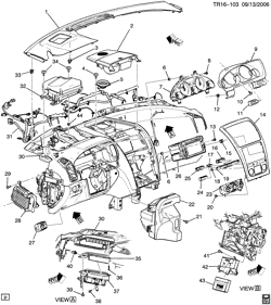 CAB AND BODY PARTS-WIPERS-MIRRORS-DOORS-TRIM-SEAT BELTS Buick Enclave (AWD) 2007-2008 RV1 INSTRUMENT PANEL & RELATED PARTS PART 2 ELECTRICAL (G.M.C. Z88)