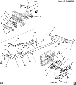 FUEL SYSTEM-EXHAUST-EMISSION SYSTEM Chevrolet Equinox 2005-2009 L EXHAUST SYSTEM (LNJ/3.4F)