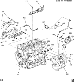 MOTOR 4 CILINDROS Chevrolet Cobalt 2006-2007 A ENGINE ASM-2.4L L4 PART 5 MANIFOLDS & FUEL RELATED PARTS (LE5/2.4B)