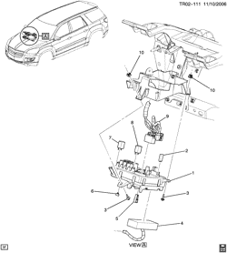 LÂMPADAS-ELÉTRICAS-IGNIÇÃO-GERADOR-MOTOR DE ARRANQUE Chevrolet Traverse (2WD) 2011-2017 RV1 BLOCK- I/P JUNCTION