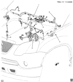 LÂMPADAS-ELÉTRICAS-IGNIÇÃO-GERADOR-MOTOR DE ARRANQUE Buick Enclave (AWD) 2007-2008 RV1 WIRING HARNESS/INSTRUMENT PANEL (G.M.C. Z88)