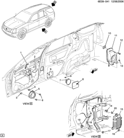 КРЕПЛЕНИЕ КУЗОВА-КОНДИЦИОНЕР-АУДИОСИСТЕМА Cadillac SRX 2007-2009 E AUDIO SYSTEM/SPEAKERS & AMPLIFIER(UQA)