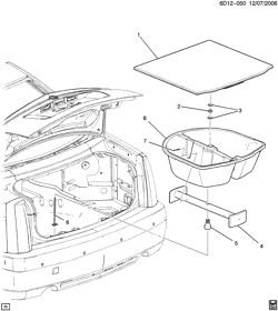 BODY MOLDINGS-SHEET METAL-REAR COMPARTMENT HARDWARE-ROOF HARDWARE Cadillac STS 2006-2009 DX29 COMPARTMENT/REAR STORAGE