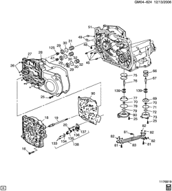 ТОРМОЗА Chevrolet Malibu 2008-2010 ZF AUTOMATIC TRANSMISSION (ME7) PART 2 (4T45-E) CASE & RELATED PARTS