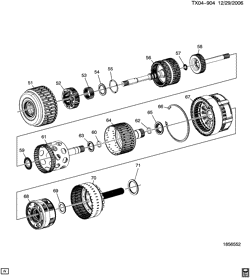 TRANSMISSÃO MANUAL 6 MARCHAS Cadillac CTS Wagon 2011-2014 DN AUTOMATIC TRANSMISSION (MYD) (6L90) CLUTCH ASSEMBLIES & RELATED PARTS