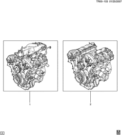 6-CYLINDER ENGINE Buick Enclave (2WD) 2007-2008 RV1 ENGINE ASM & PARTIAL ENGINE (LY7/3.6-7)