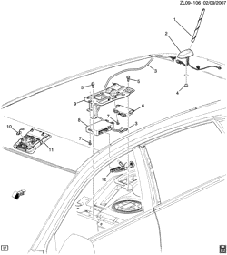 CONJUNTO DA CARROCERIA, CONDICIONADOR DE AR - ÁUDIO/ENTRETENIMENTO Chevrolet Captiva Sport (Canada and US) 2012-2015 L COMMUNICATION SYSTEM ONSTAR(UE1)