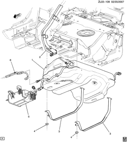 FUEL SYSTEM-EXHAUST-EMISSION SYSTEM Chevrolet Captiva Sport (Canada and US) 2012-2015 L FUEL TANK MOUNTING