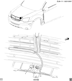 КРЕПЛЕНИЕ КУЗОВА-КОНДИЦИОНЕР-АУДИОСИСТЕМА Chevrolet Captiva Sport (Canada and US) 2012-2015 L SENSOR/TEMPERATURE AMBIENT