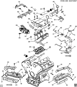6-CYLINDER ENGINE Cadillac Catera 1997-2001 V ENGINE ASM-3.0L V6 PART 5 MANIFOLDS AND FUEL RELATED PARTS