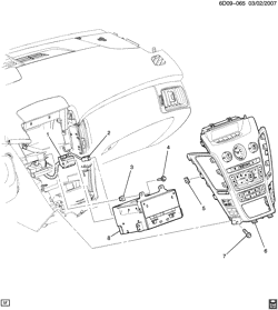 BODY MOUNTING-AIR CONDITIONING-AUDIO/ENTERTAINMENT Cadillac CTS Wagon 2011-2014 DM,DN,DR35 RADIO MOUNTING (U2S,U2R,U2T)