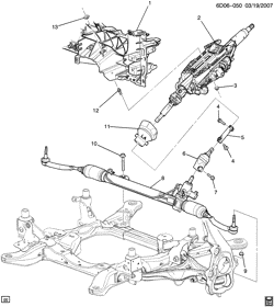 FRONT SUSPENSION-STEERING Cadillac CTS Wagon 2011-2013 DM35-47-69 STEERING SYSTEM & RELATED PARTS (ALL-WHEEL DRIVE MX7)