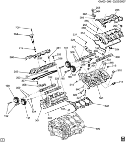 MOTOR 8 CILINDROS Cadillac SRX 2007-2009 E ENGINE ASM-3.6L V6 PART 2 CYLINDER HEAD & RELATED PARTS (LY7/3.6-7)