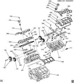 6-ЦИЛИНДРОВЫЙ ДВИГАТЕЛЬ Chevrolet Malibu 2009-2012 Z ENGINE ASM-3.6L V6 PART 2 CYLINDER HEAD & RELATED PARTS (LY7/3.6-7)