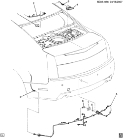 LÂMPADAS-ELÉTRICAS-IGNIÇÃO-GERADOR-MOTOR DE ARRANQUE Cadillac CTS Sedan 2008-2008 DM69 SENSOR SYSTEM/REAR OBJECT (UD7)