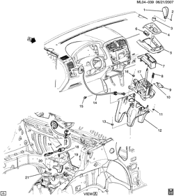 ТОРМОЗА Chevrolet Equinox 2008-2009 L SHIFT CONTROL/AUTOMATIC TRANSMISSION (MH2,MH4)