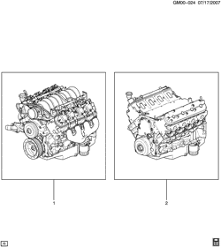 8-CYLINDER ENGINE Chevrolet Corvette 2005-2007 Y07-67 ENGINE ASM & PARTIAL ENGINE (LS2/6.0U)