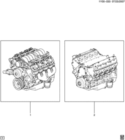8-CYLINDER ENGINE Chevrolet Corvette 2007-2013 Y87 ENGINE ASM & PARTIAL ENGINE (LS7/7.0E)
