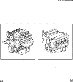 6-CYLINDER ENGINE Cadillac CTS 2006-2007 DN69 ENGINE ASM & PARTIAL ENGINE (LS2/6.0U)