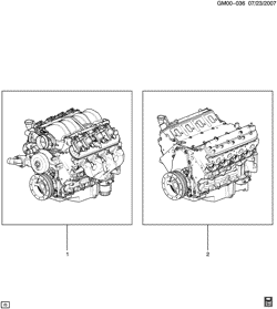 8-CYLINDER ENGINE Chevrolet Corvette 2008-2013 Y07-67 ENGINE ASM & PARTIAL ENGINE (LS3/6.2W)