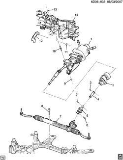 FRONT SUSPENSION-STEERING Cadillac STS 2011-2011 DW29 STEERING SYSTEM & RELATED PARTS