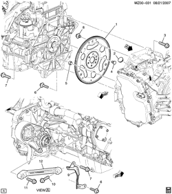 4-CYLINDER ENGINE Buick Regal 2012-2016 GR ENGINE TO TRANSMISSION MOUNTING (LUK/2.4R, MHH)
