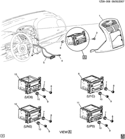 BODY MOUNTING-AIR CONDITIONING-AUDIO/ENTERTAINMENT Chevrolet Malibu (New Model) 2004-2006 Z AUDIO SYSTEM/RADIO