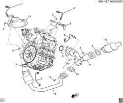 FUEL SYSTEM-EXHAUST-EMISSION SYSTEM Chevrolet Malibu (New Model) 2008-2008 ZG,ZH EXHAUST SYSTEM PART 1 FRONT (LZ4/3.5N)